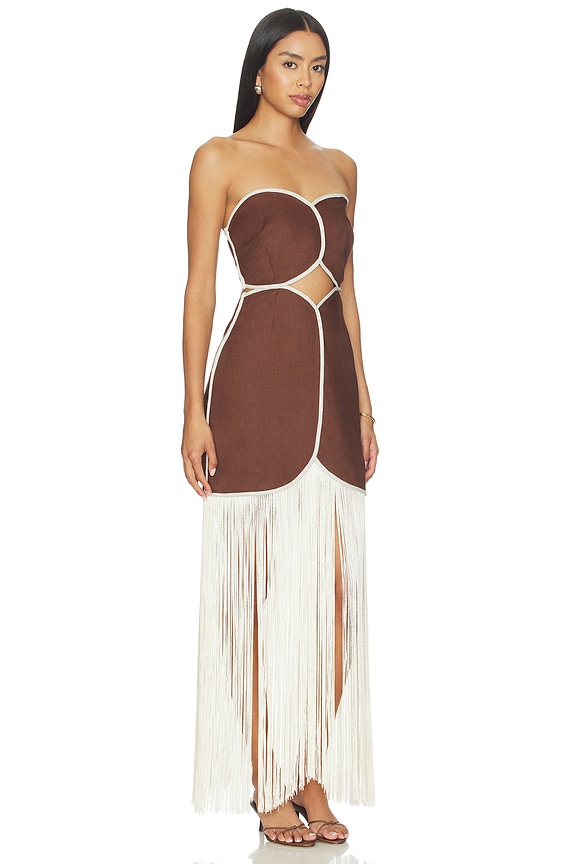 view 2 of 3 VESTIDO JOAQUINA in Mocha Brown