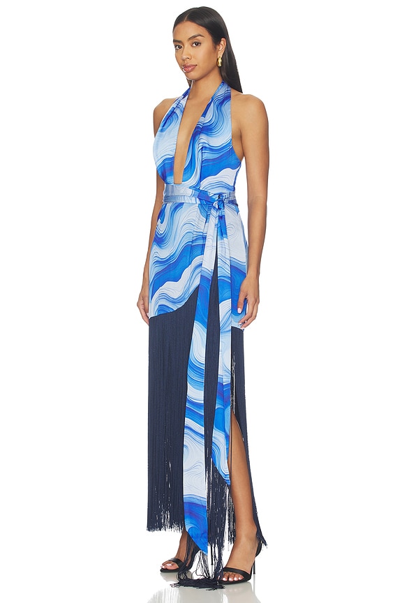 view 2 of 4 Sadie Dress in Blue Coral Print