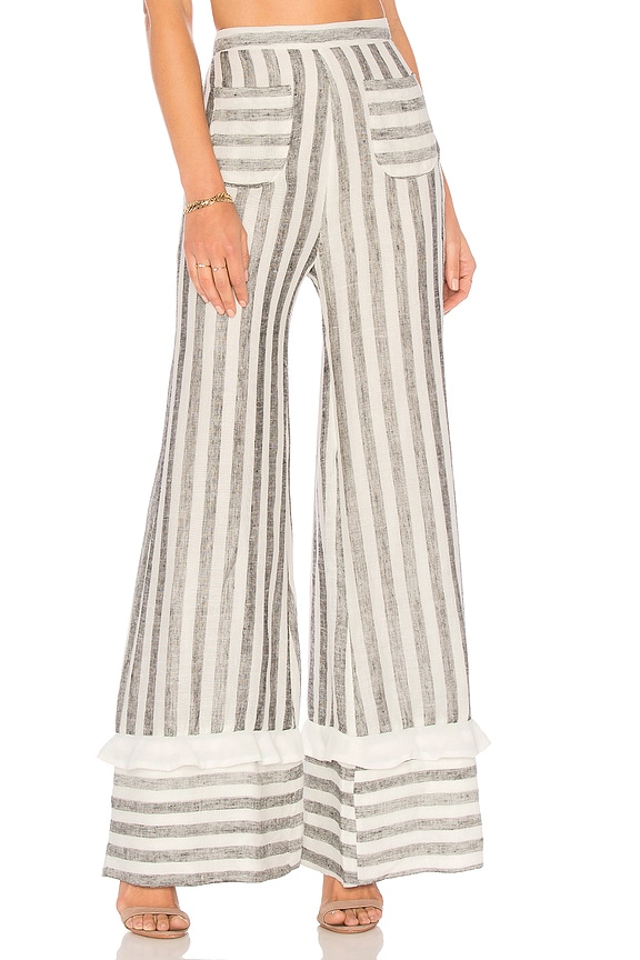 view 1 of 4 PANTALON CARTAGENA in Ivory & Black Stripe