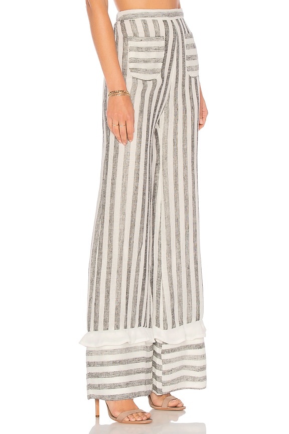 view 2 of 4 PANTALON CARTAGENA in Ivory & Black Stripe