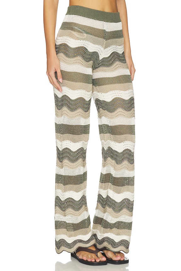 view 2 of 6 PANTALÓN MARTINA in Olive Stripe