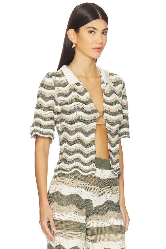 view 2 of 5 Martina Top in Olive Stripe