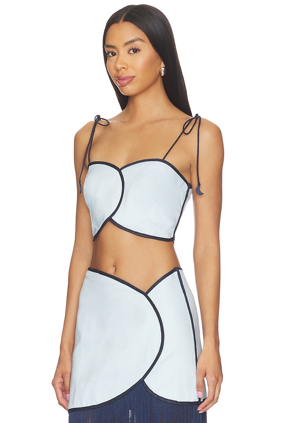 view 2 of 4 Aveiro Top in Ice Blue