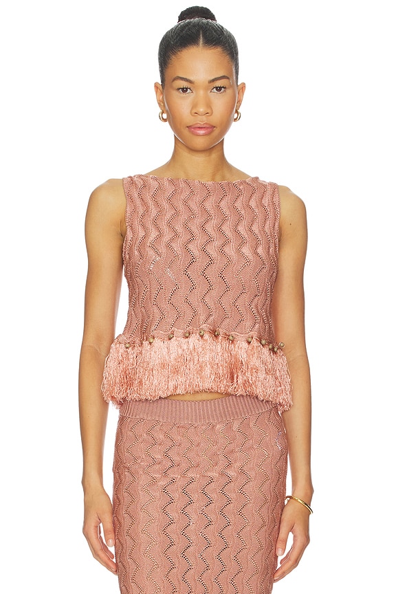 view 1 of 5 Lorenzo Top in Rosewood Pink