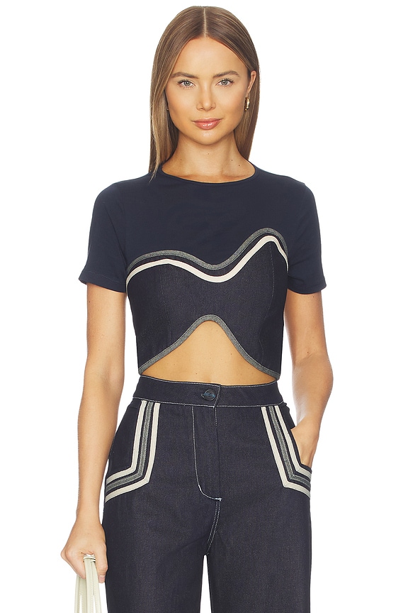 view 1 of 4 Ceci Top in Navy