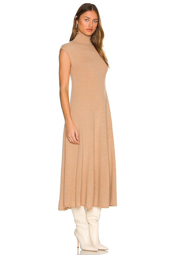 view 2 of 3 Funnel Neck Flare Dress in Cork