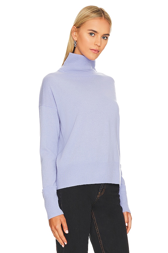 view 2 of 4 Relaxed Mock Neck Sweater in Periwinkle