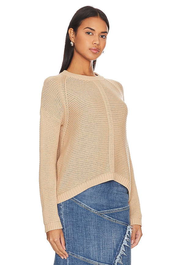 view 2 of 4 Open Stitch Crew Neck in Butterscotch