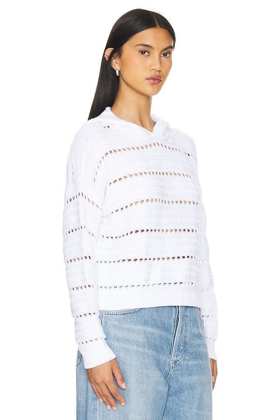view 2 of 4 Pointelle Hoodie in Bleach White