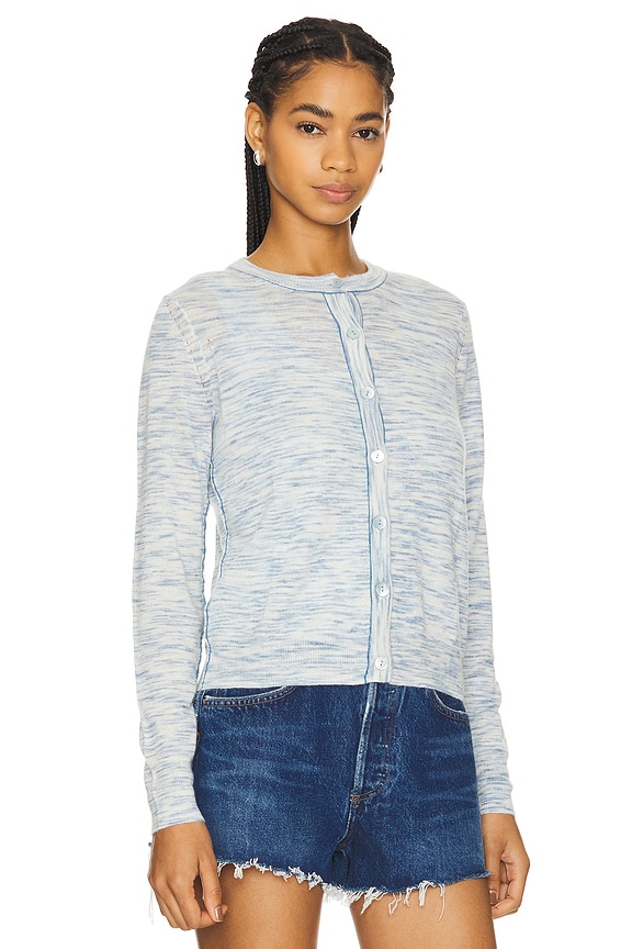 view 2 of 4 CÁRDIGAN TEÑIDO ESPACIAL in Cielo
