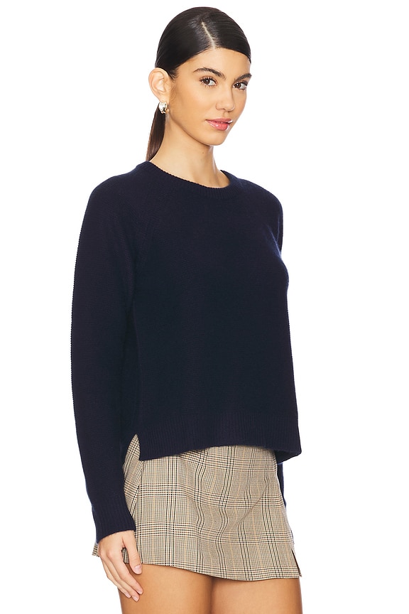 view 2 of 4 Links Stitch Raglan Shirttail Crew in Navy