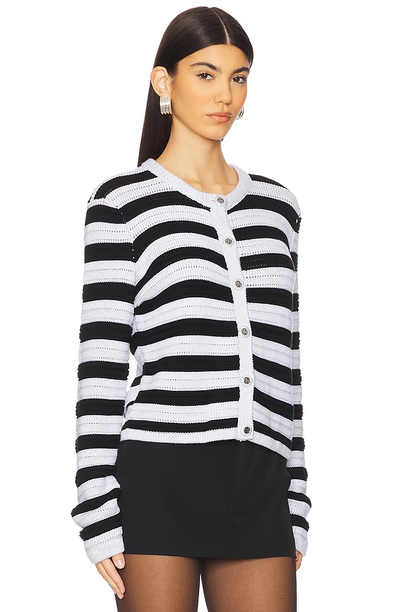 view 2 of 5 Textured Stripe Jacket in Platinum & Black