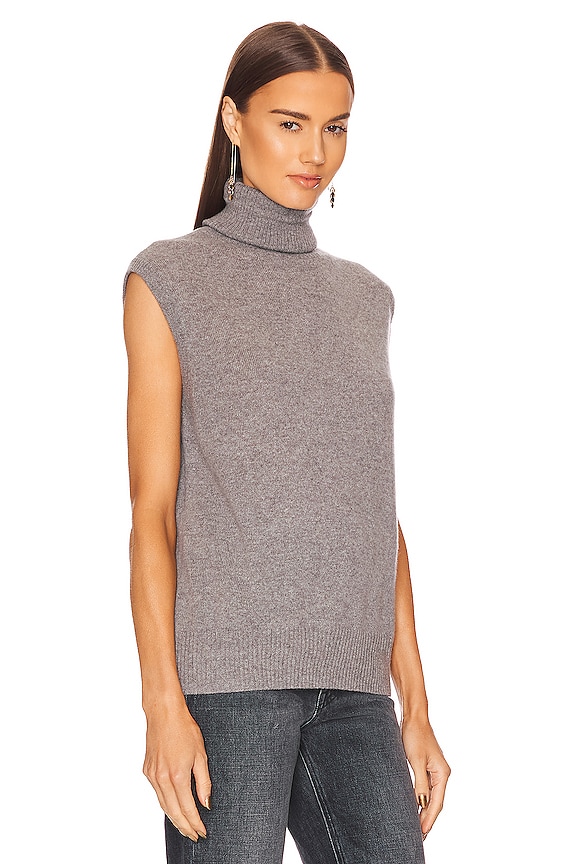 view 2 of 4 SLEEVELESS TURTLENECK トップ in Cement