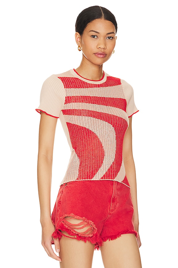 view 2 of 4 Graphic Baby Tee in Latte & Apple