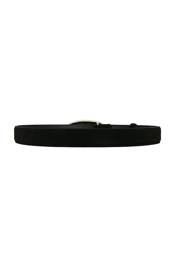 view 2 of 3 Oval Plaque Belt in Black