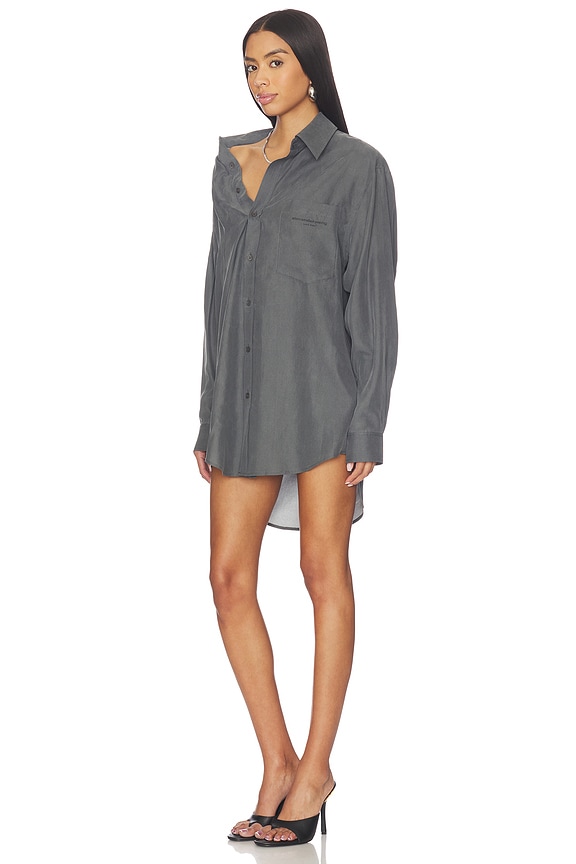 view 2 of 4 VESTIDO SHIRT WITH PRE-STYLED NECKLACE in Thunder Grey