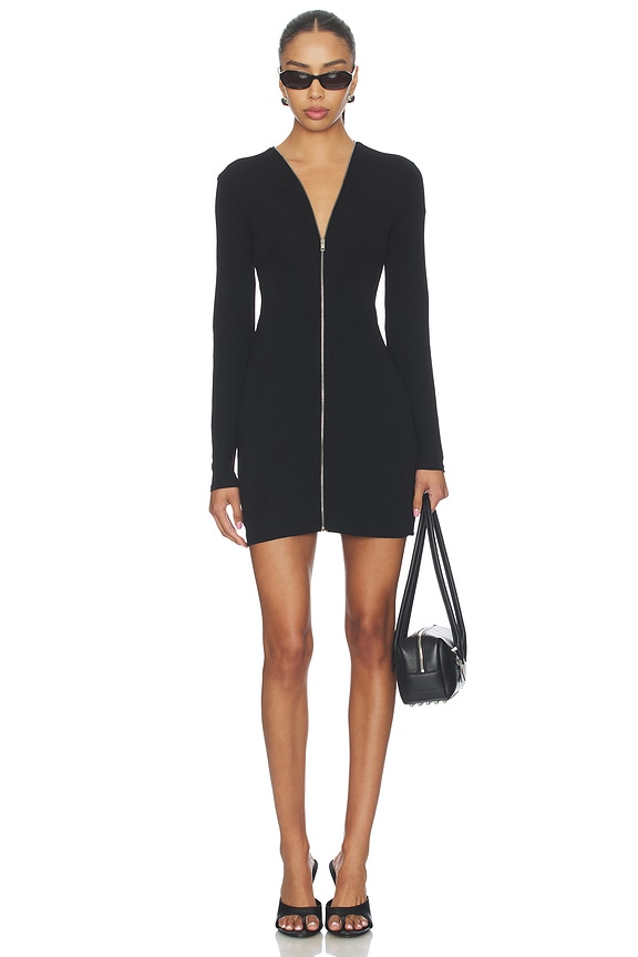 view 1 of 3 Continuous Zipper Mini Dress in Black