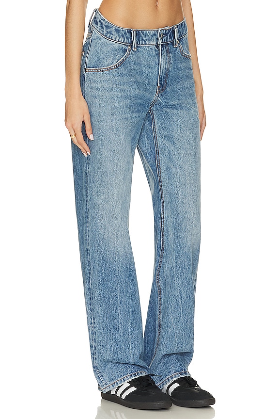 view 2 of 4 Asymmetrical Waistband Slouchy Jean in Vintage Light Indigo