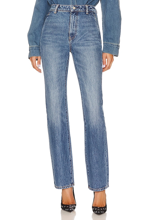 view 1 of 4 High Waist Slim Stack Jean in Vintage Medium Indigo