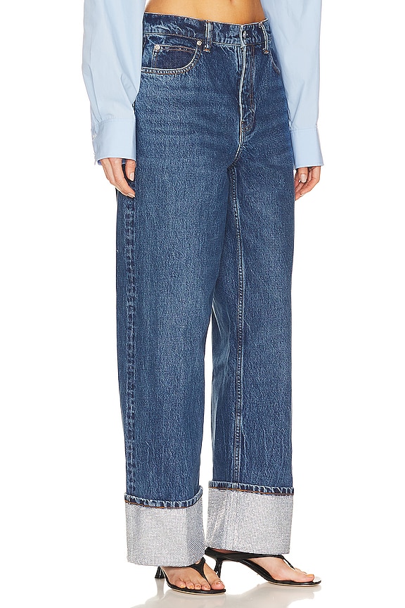 view 2 of 5 Wide Jean Crystal Cuff in Deep Blue