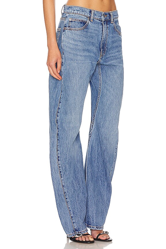 view 2 of 4 PANTALON JAMBES DROITES TAILLE MOYENNE SLOUCHY TWISTED in Vintage Light Indigo