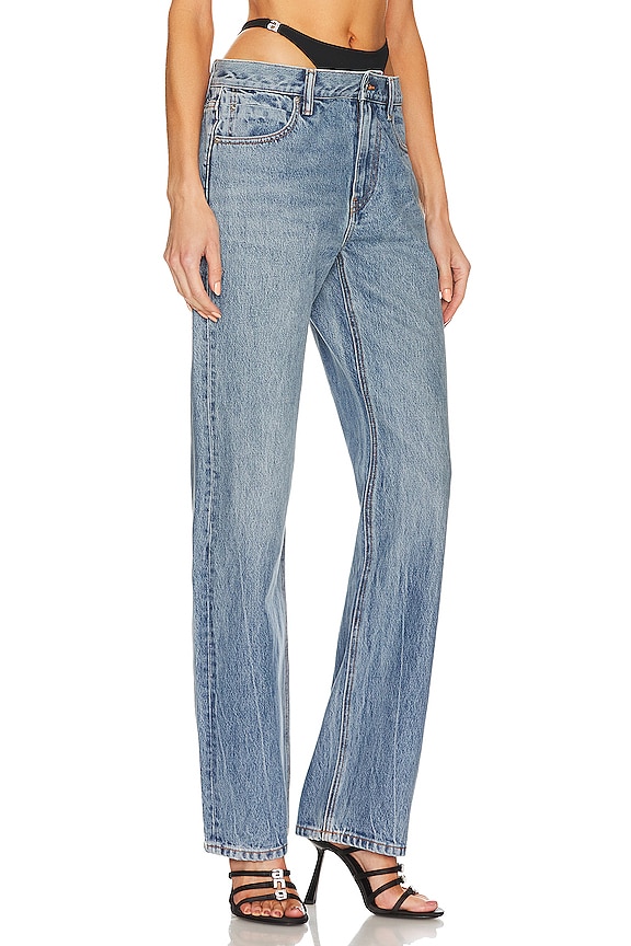 view 2 of 6 Low Rise Slouchy Jean with Diamonte Charm Bikini in Vintage Medium Indigo