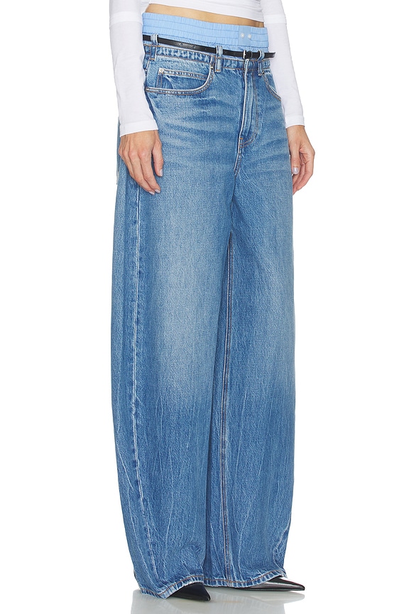 view 2 of 6 Prestyle Blow Up Jeans With Leather Belt And Boxer in Vintage Marbled Blue