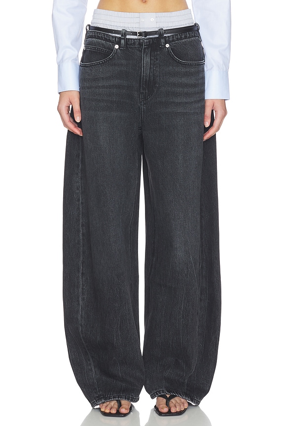 view 1 of 6 Prestyle Blow Up Jeans With Leather Belt And Boxer in Grey Aged