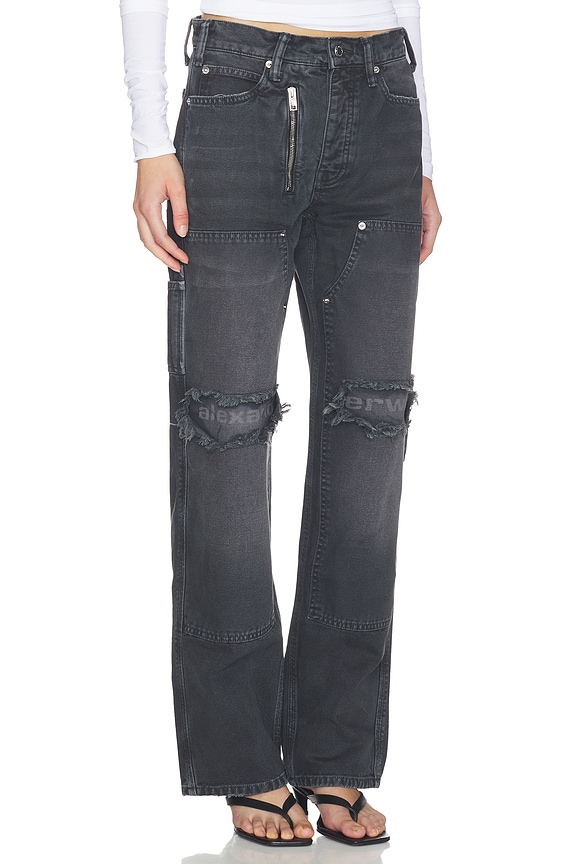 view 2 of 6 Mid Rise Carpenter Jeans With Zip in Vintage Black