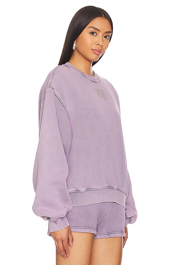 view 2 of 5 Essential Crew Sweatshirt in Acid Pink Lavender