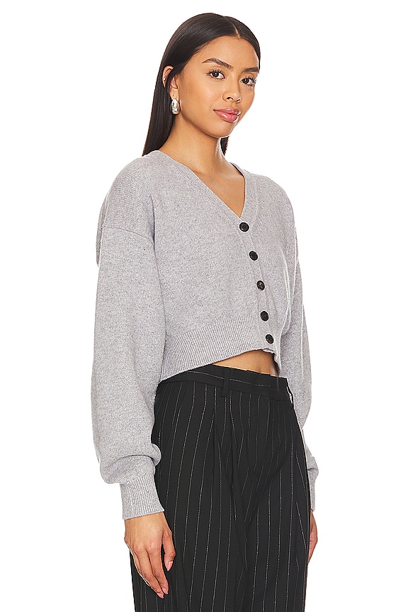 view 2 of 5 V넥 카디건 in Heather Grey