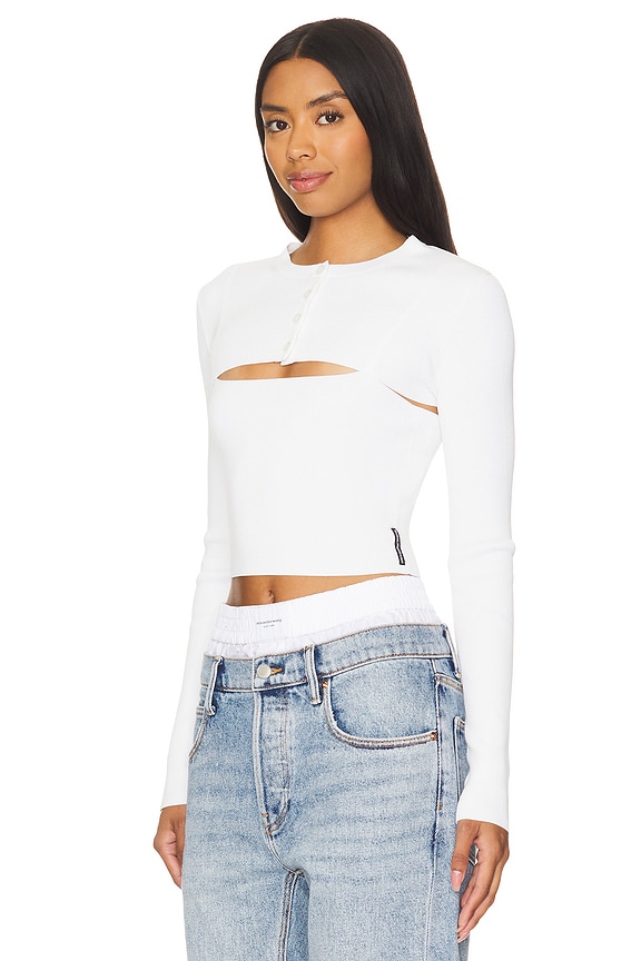 view 2 of 5 MAINLINE TWIN 크롭 가디건과 캐미 탱크 세트 in Soft White