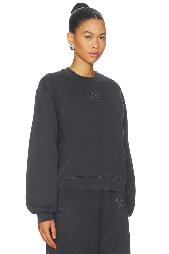 view 2 of 5 SUDADERA HOTFIX LOGO in Washed Black