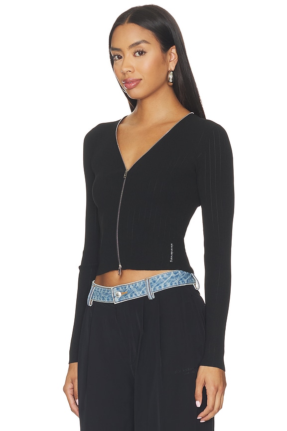 view 2 of 5 GILET CARDIGAN in Black