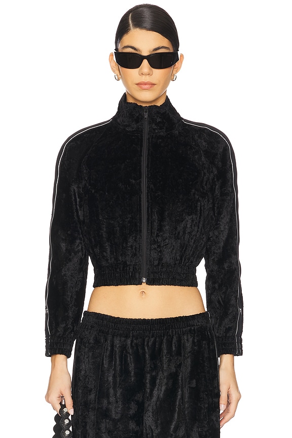 view 2 of 5 УКОРОЧЕННАЯ КУРТКА С ЛОГОТИПОМ НА ЛЯМКАХ in Black