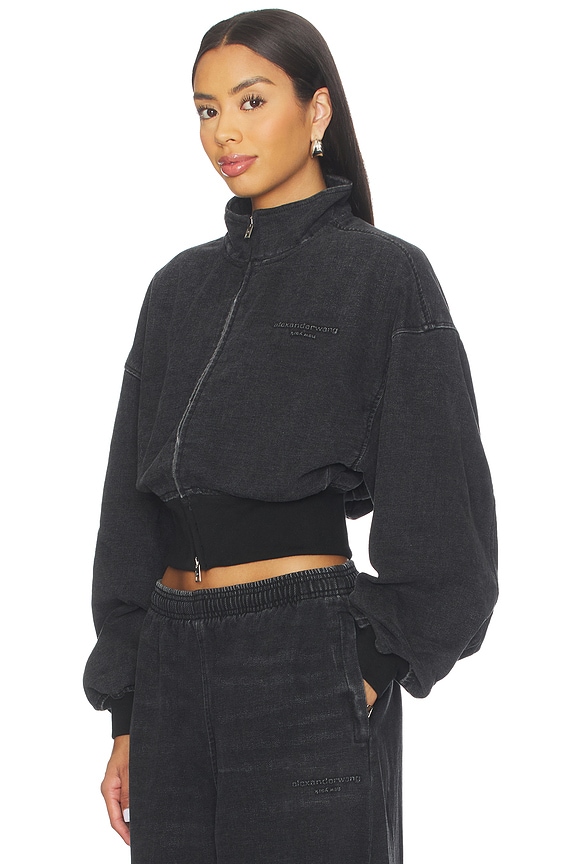 view 2 of 5 Funnel Neck Jacket in Faded Black