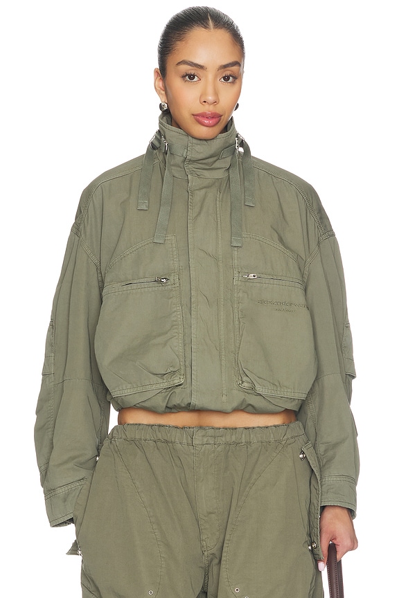 view 2 of 5 Cargo Jacket With Articulated Pockets in Washed Army Green