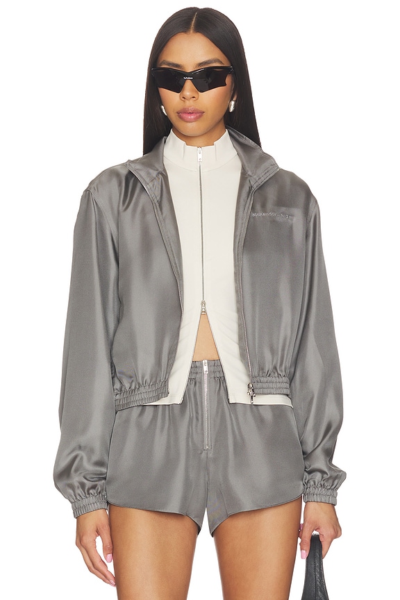 view 1 of 5 BLOUSON CROPPED TRACK in Steel Grey