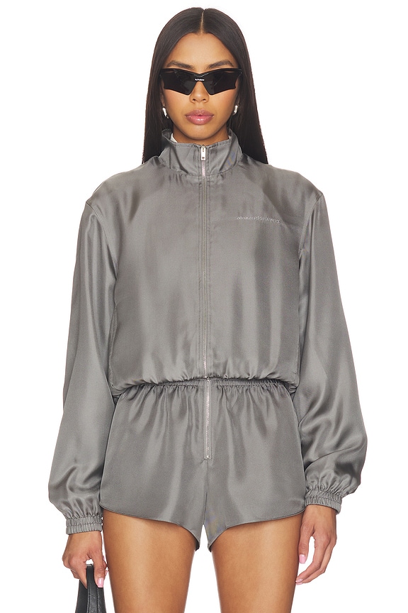 view 2 of 5 BLOUSON CROPPED TRACK in Steel Grey