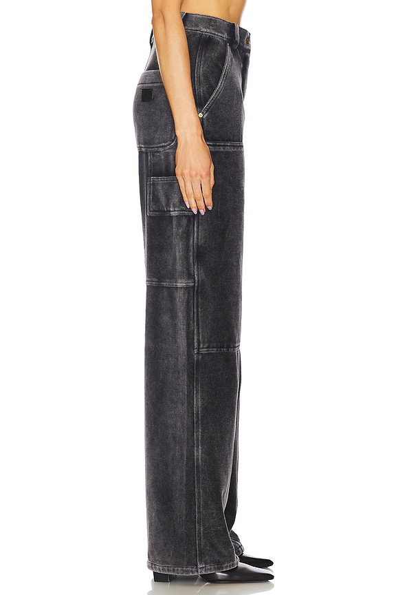view 2 of 6 High Waisted Pant With Panel Detail in Washed Slate