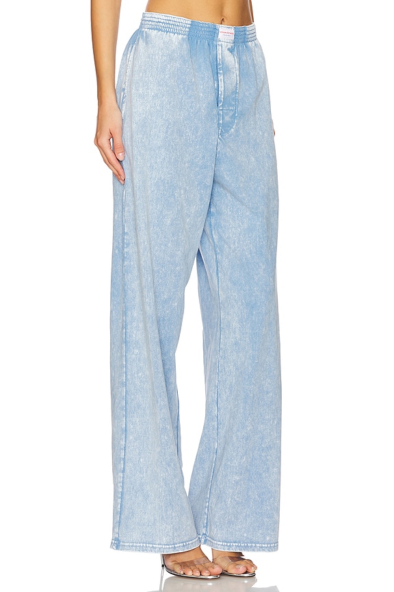 view 2 of 6 Unisex Wide Leg Pant in Washed Blue