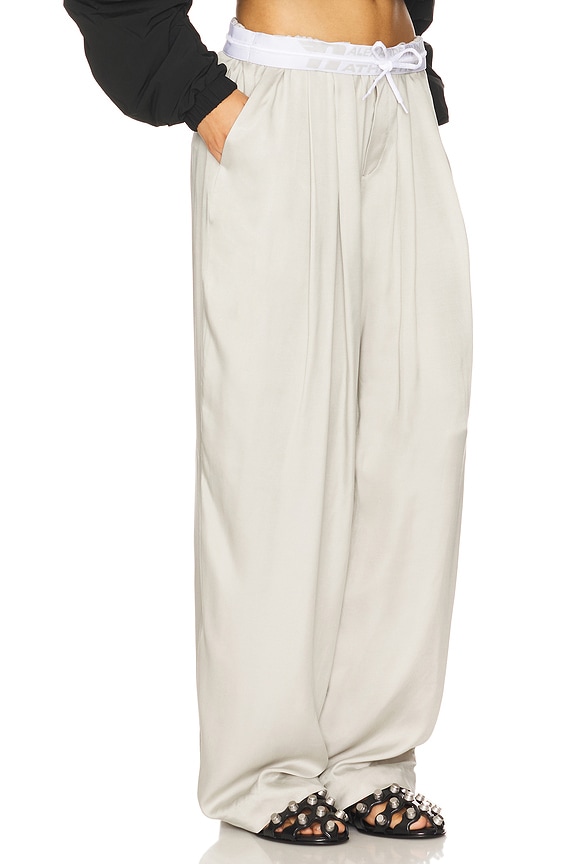 view 2 of 6 Trouser Turned Down Waistband in Oyster White