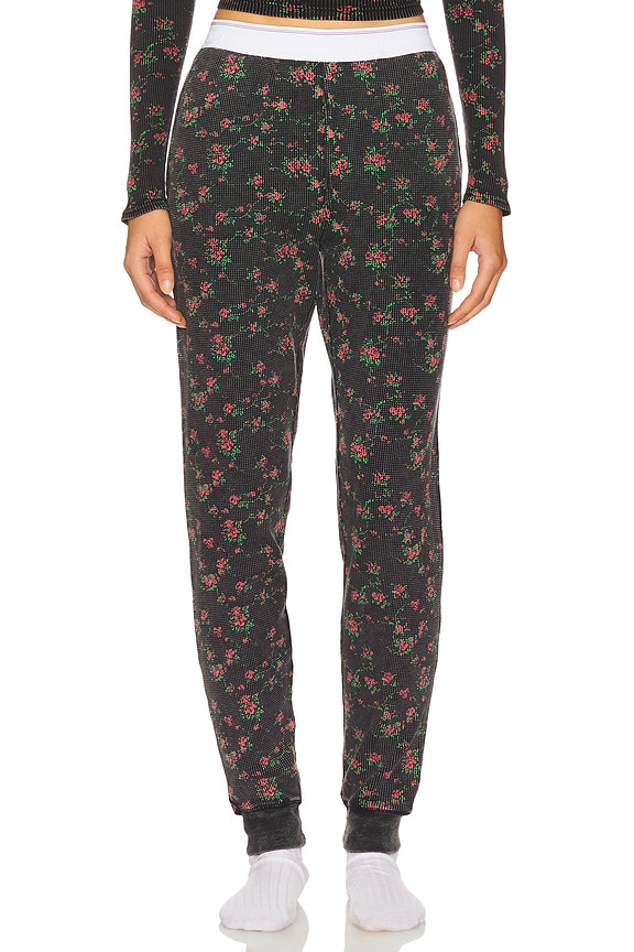 view 1 of 6 Waffle Jogger Pant in Washed Black