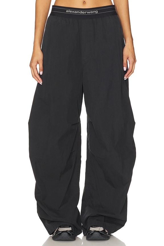 view 1 of 6 Mid Rise Pleated Pant in Black