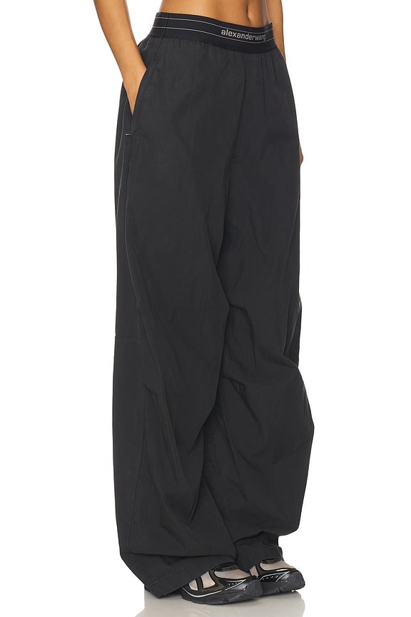 view 2 of 6 Mid Rise Pleated Pant in Black