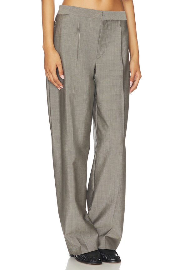 view 2 of 6 Mid Rise Tailored Pant in Mink Melange