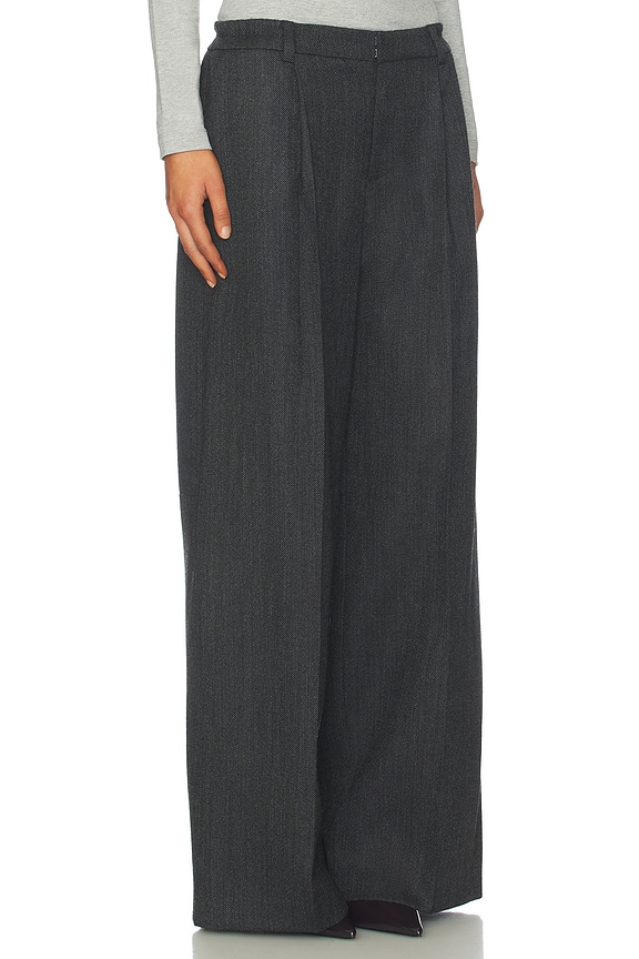 view 2 of 6 TAILORED WIDE LEG パンツ in Black & Charcoal