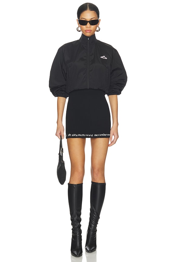 Alexander Wang LOGO RIBBED MINI スカート - Black | REVOLVE