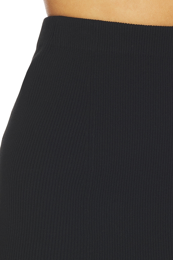 Alexander Wang Logo Ribbed Mini Skirt in Black | REVOLVE