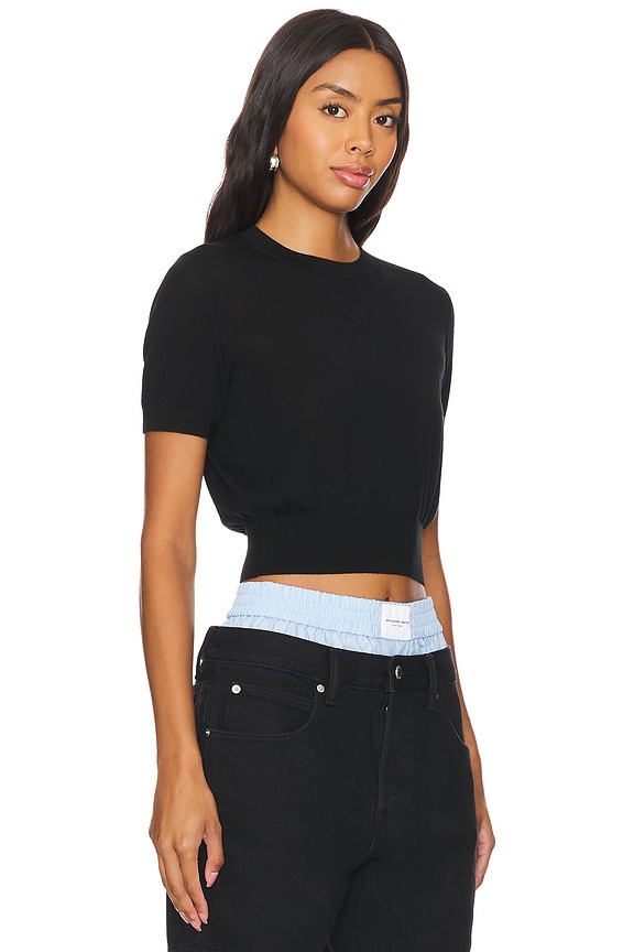 view 2 of 4 Short Sleeve Tee With Embossed Logo in Black